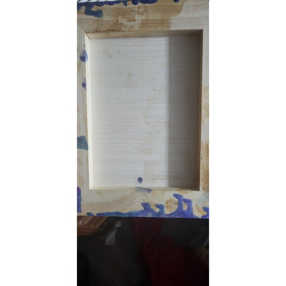 Obsidian Bloom Abstract Pour 10x8 Canvas – Black Gold Lavender Art - Picture 2 of 3